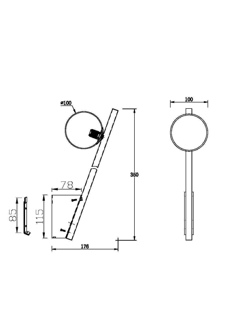 Lampa ścienna Maytoni Kazimir IP20 1xG9 MOD175WL-01B | Czarny