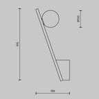 Lampa ścienna Maytoni Kazimir IP20 1xG9 MOD175WL-01B | Czarny