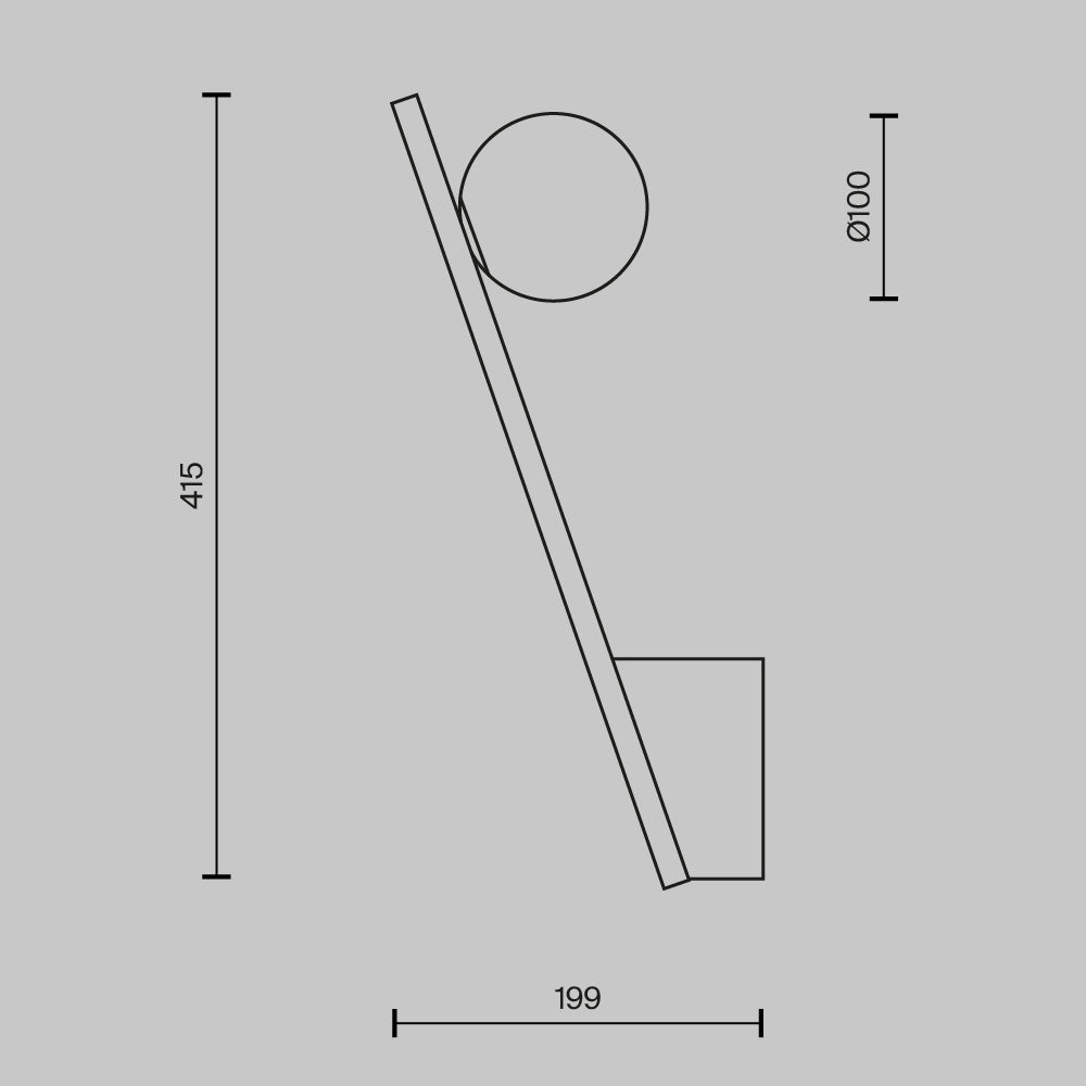Lampa ścienna Maytoni Kazimir IP20 1xG9 MOD175WL-01B | Czarny