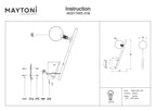 Lampa ścienna Maytoni Kazimir IP20 1xG9 MOD175WL-01B | Czarny