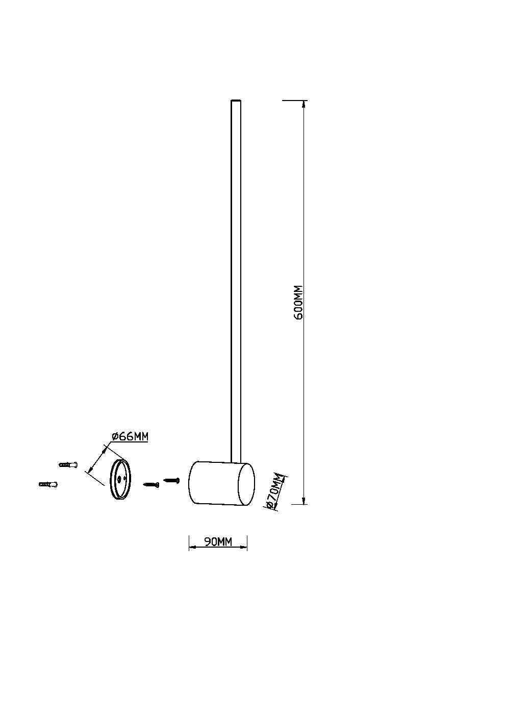 Lampa ścienna Maytoni Light stick IP20 x MOD237WL-L6BS3K | Mosiądz