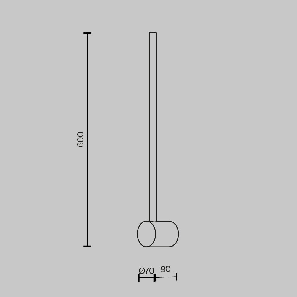 Lampa ścienna Maytoni Light stick IP20 x MOD237WL-L6BS3K | Mosiądz