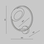Lampa ścienna Maytoni Lunare IP20 x MOD327WL-L5BS3K | Mosiądz