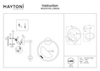 Lampa ścienna Maytoni Lunare IP20 x MOD327WL-L5BS3K | Mosiądz