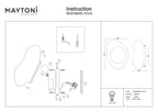 Lampa ścienna Maytoni Mabell IP20 1xE14 MOD306WL-01CH | Czarny