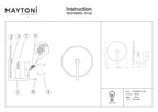 Lampa ścienna Maytoni Marmo IP20 1xE14 MOD099WL-01G2 | Mosiądz