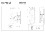 Lampa ścienna Maytoni Marmo IP20 1xE14 MOD099WL-01G3 | Mosiądz
