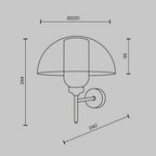 Lampa ścienna Maytoni Memory IP20 1xE14 MOD177WL-01B | Czarny