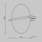 Lampa ścienna Maytoni Mira IP20 x MOD279WL-L14B3K | Czarny