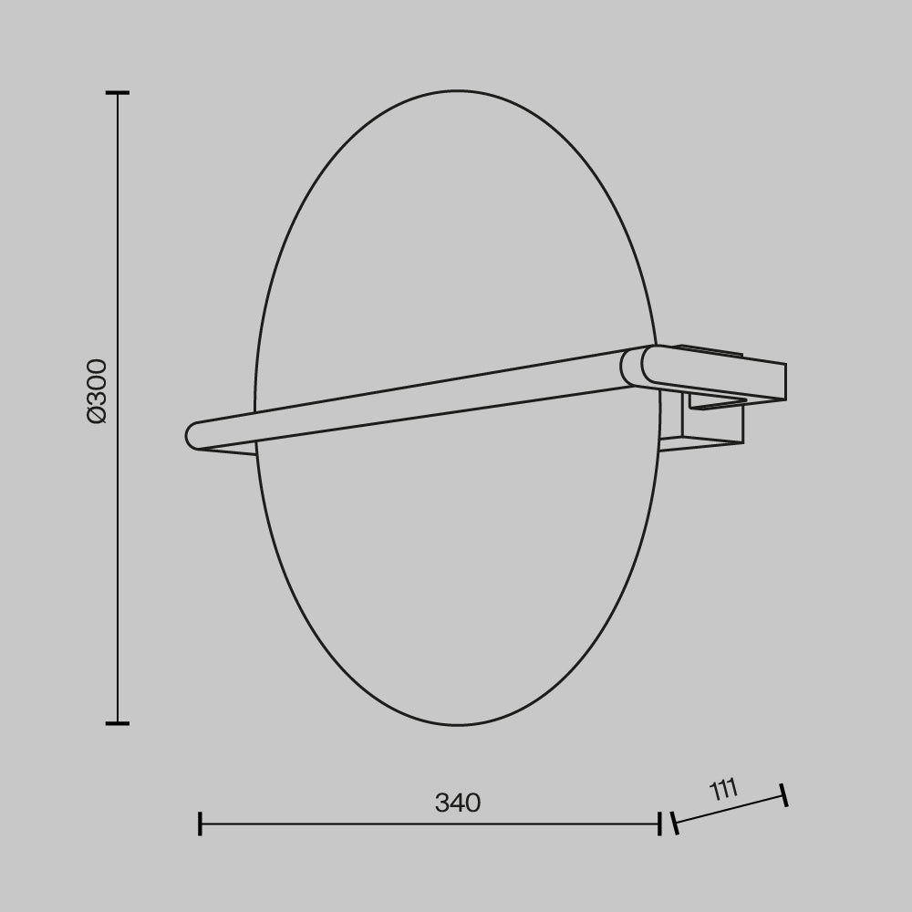 Lampa ścienna Maytoni Mira IP20 x MOD279WL-L14B3K | Czarny