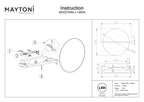 Lampa ścienna Maytoni Mira IP20 x MOD279WL-L14B3K | Czarny
