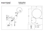 Lampa ścienna Maytoni Nostalgia IP20 1xE14 MOD048WL-01G | Czarno-złoty