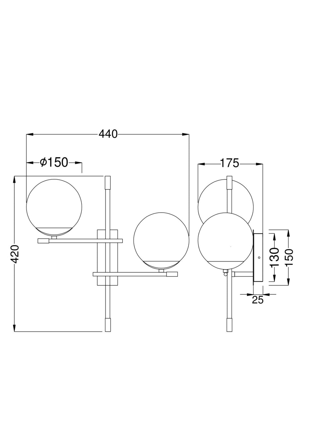 Lampa ścienna Maytoni Nostalgia IP20 2xE14 MOD048WL-02G | Czarno-złoty