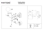 Lampa ścienna Maytoni Nostalgia IP20 2xE14 MOD048WL-02G | Czarno-złoty