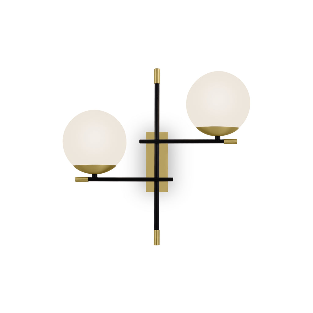 Lampa ścienna Maytoni Nostalgia IP20 2xE14 MOD050WL-02G | Czarno-złoty
