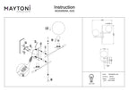Lampa ścienna Maytoni Nostalgia IP20 2xE14 MOD050WL-02G | Czarno-złoty