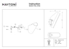 Lampa ścienna Maytoni Notta IP20 1xG9 MOD417WL-01BS | Mosiądz