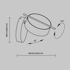 Lampa ścienna Maytoni Nuance IP20 x MOD180WL-L4B3K | Czarny