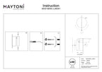 Lampa ścienna Maytoni Nuance IP20 x MOD180WL-L4B3K1 | Czarny i mosiądz
