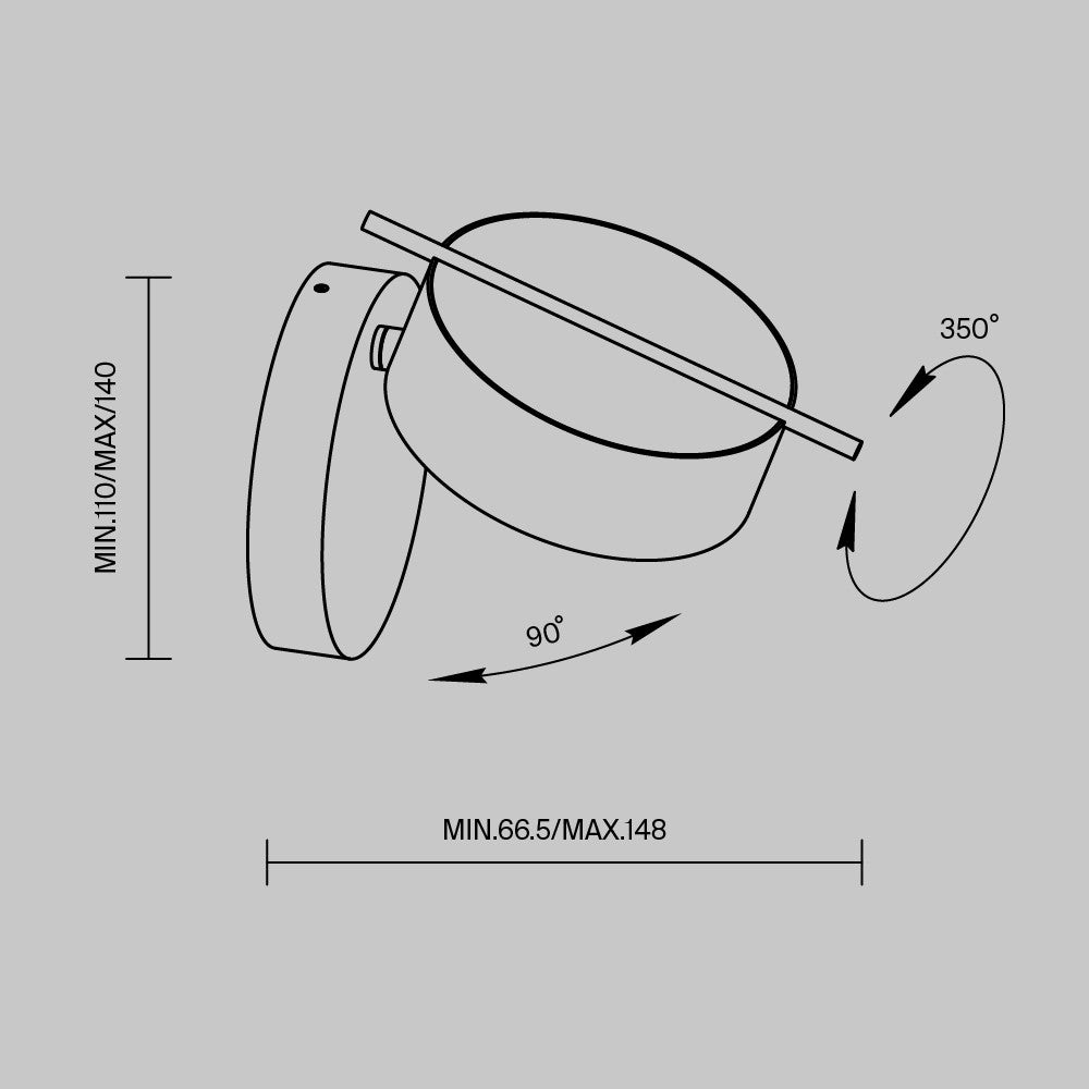 Lampa ścienna Maytoni Nuance IP20 x MOD180WL-L4W3K1 | Biały i mosiądz