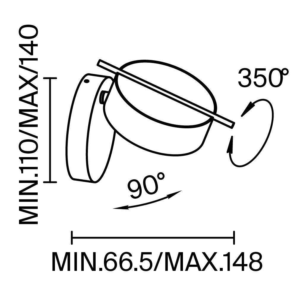 Lampa ścienna Maytoni Nuance IP20 x MOD180WL-L4W3K1 | Biały i mosiądz