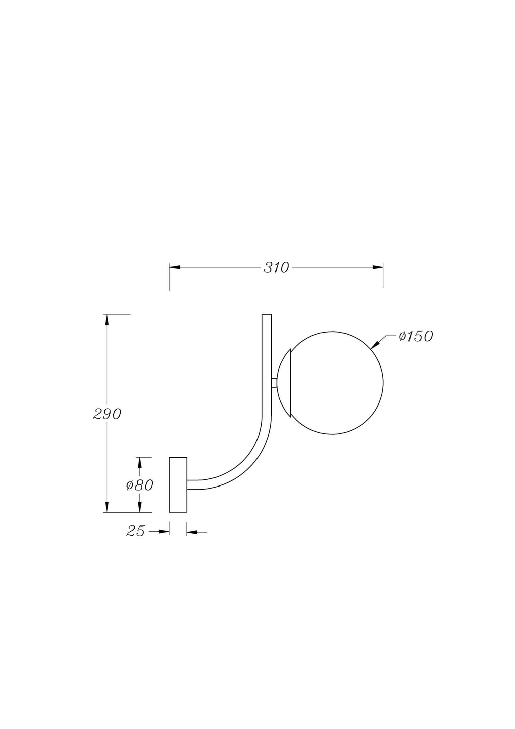 Lampa ścienna Maytoni Rendez-vous IP20 1xE14 MOD109WL-01BS | Mosiądz