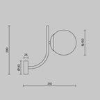 Lampa ścienna Maytoni Rendez-vous IP20 1xE14 MOD109WL-01BS | Mosiądz