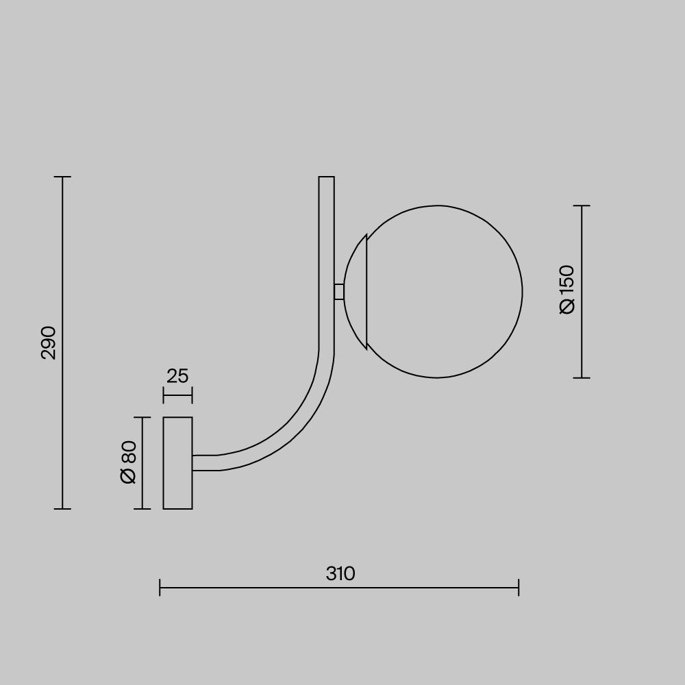 Lampa ścienna Maytoni Rendez-vous IP20 1xE14 MOD109WL-01BS | Mosiądz