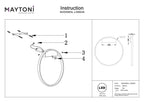 Lampa ścienna Maytoni Rim IP20 x MOD058WL-L35BS3K | Mosiądz