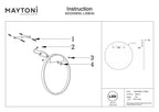 Lampa ścienna Maytoni Rim IP20 x MOD058WL-L50B3K | Czarny