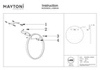 Lampa ścienna Maytoni Rim IP20 x MOD058WL-L50BS3K | Mosiądz