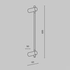 Lampa ścienna Maytoni Rotta IP20 x MOD413WL-L6B3K | Czarny