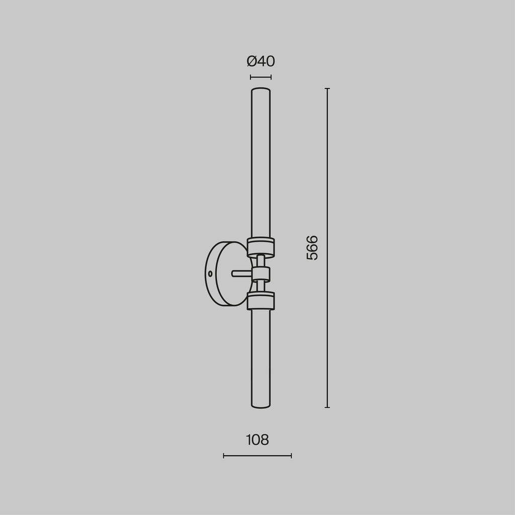 Lampa ścienna Maytoni Stelo IP20 x MOD116WL-L7B3K | Czarny