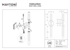 Lampa ścienna Maytoni Stelo IP20 x MOD116WL-L7B3K | Czarny