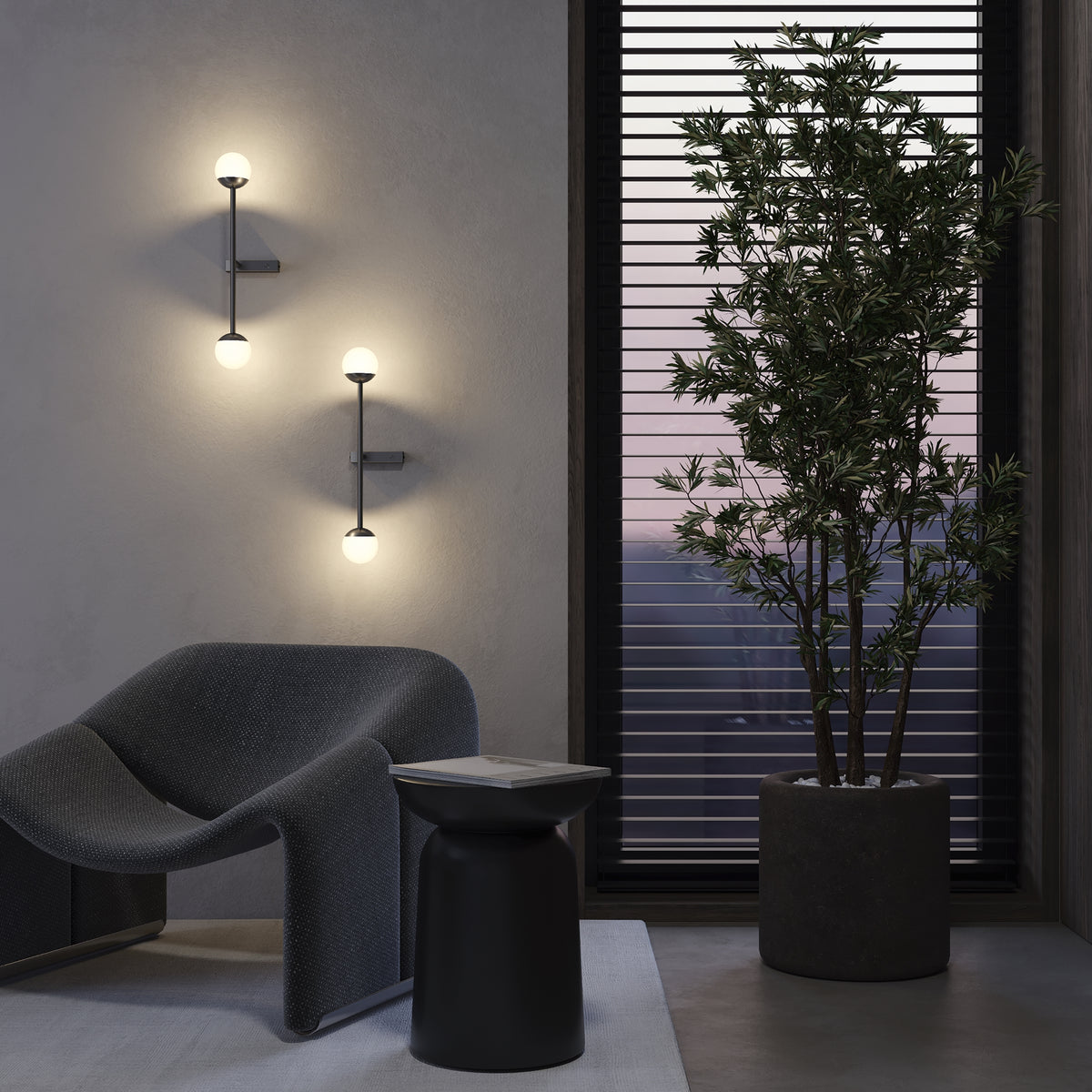Lampa ścienna Maytoni Touch IP20 x MOD285WL-L10B3K | Czarny