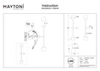 Lampa ścienna Maytoni Touch IP20 x MOD285WL-L10BS3K | Mosiądz