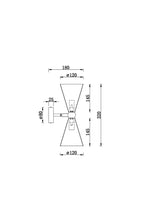 Lampa ścienna Maytoni Vesper IP20 2xE14 MOD108WL-02GB | Złoto