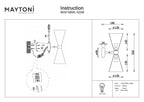 Lampa ścienna Maytoni Vesper IP20 2xE14 MOD108WL-02GB | Złoto