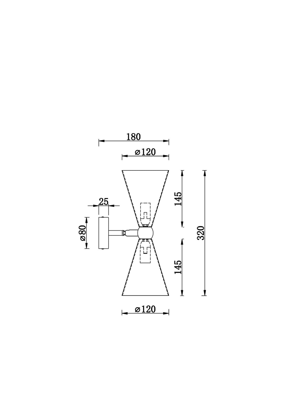 Lampa ścienna Maytoni Vesper IP20 2xE14 MOD108WL-02WG | Złoto