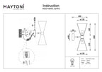 Lampa ścienna Maytoni Vesper IP20 2xE14 MOD108WL-02WG | Złoto