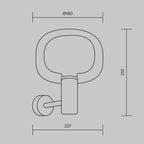 Lampa ścienna Maytoni Vision IP20 1xE14 MOD411WL-01G | Złoto