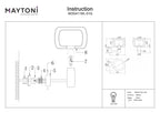 Lampa ścienna Maytoni Vision IP20 1xE14 MOD411WL-01G | Złoto