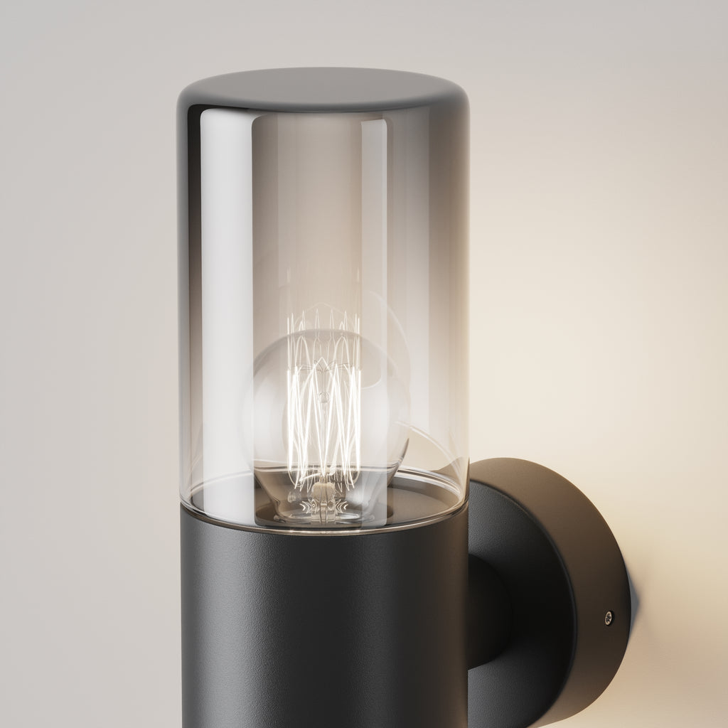 Lampa ścienna Outdoor Amas IP54 1xE27 O432WL-01GF | Grafit