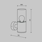 Lampa ścienna Outdoor Amas IP54 1xE27 O432WL-01GF | Grafit