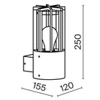 Lampa ścienna Outdoor Barrel IP54 1xE27 O453WL-01GF | Grafit