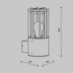 Lampa ścienna Outdoor Barrel IP54 1xE27 O453WL-01GF | Grafit
