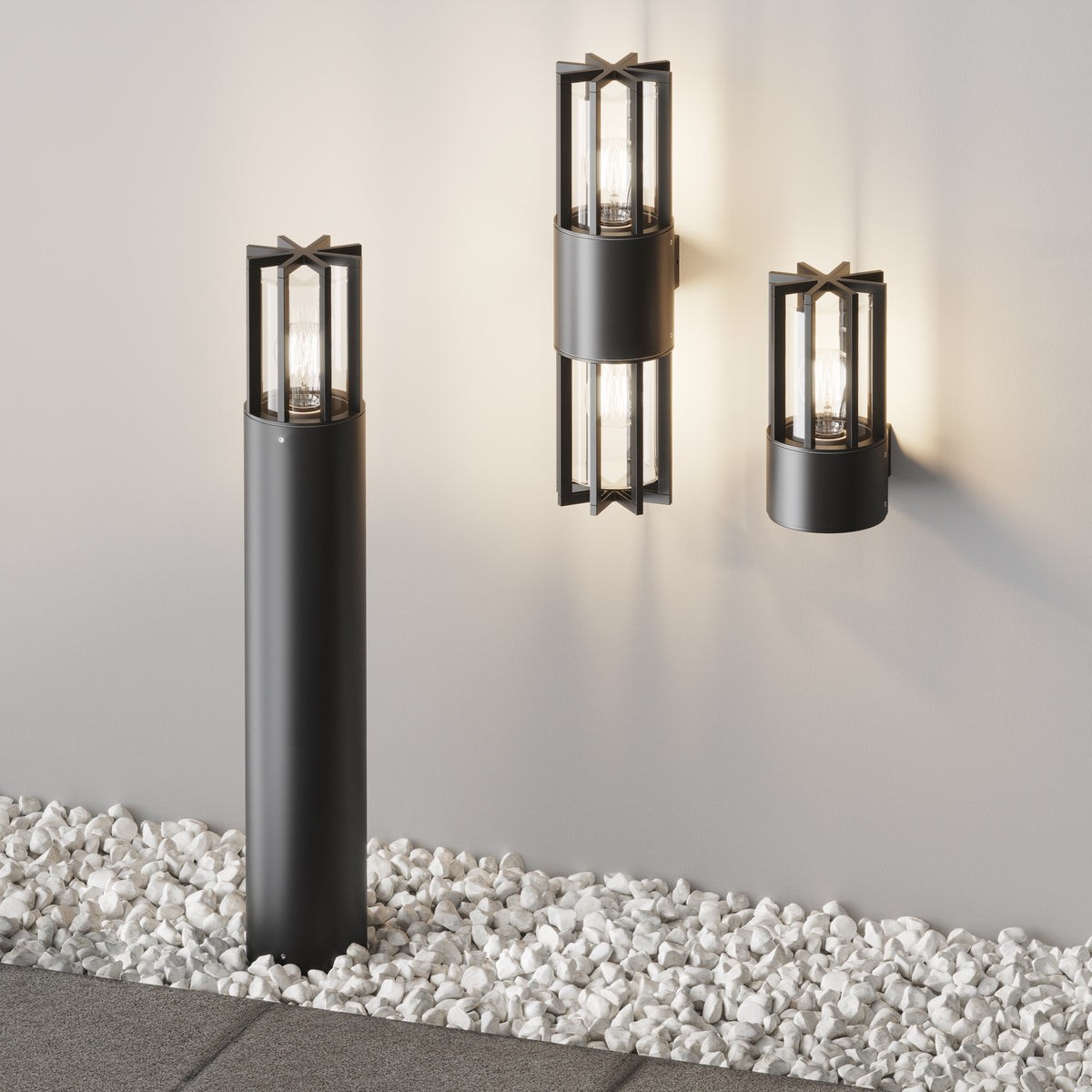 Lampa ścienna Outdoor Barrel IP54 1xE27 O453WL-01GF | Grafit