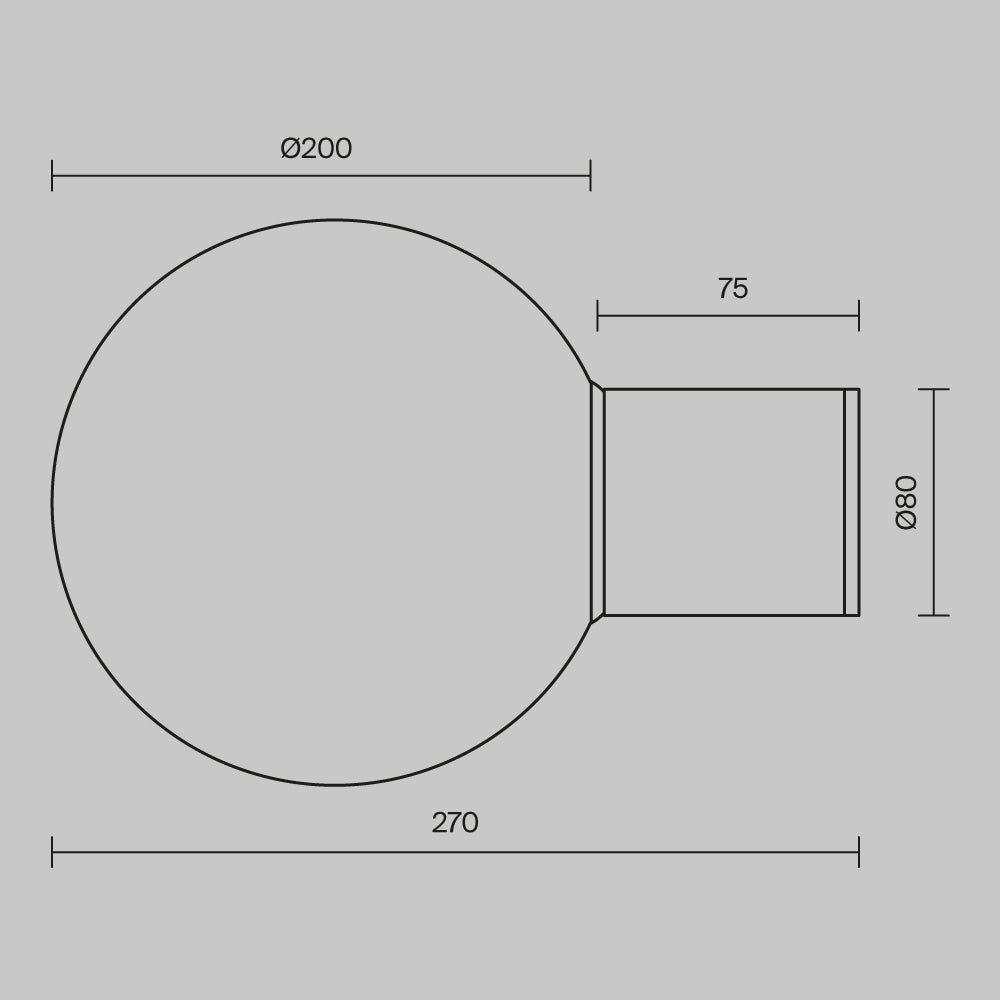 Lampa ścienna Outdoor Bold IP54 1xE27 O598WL-01B1 | Czarny