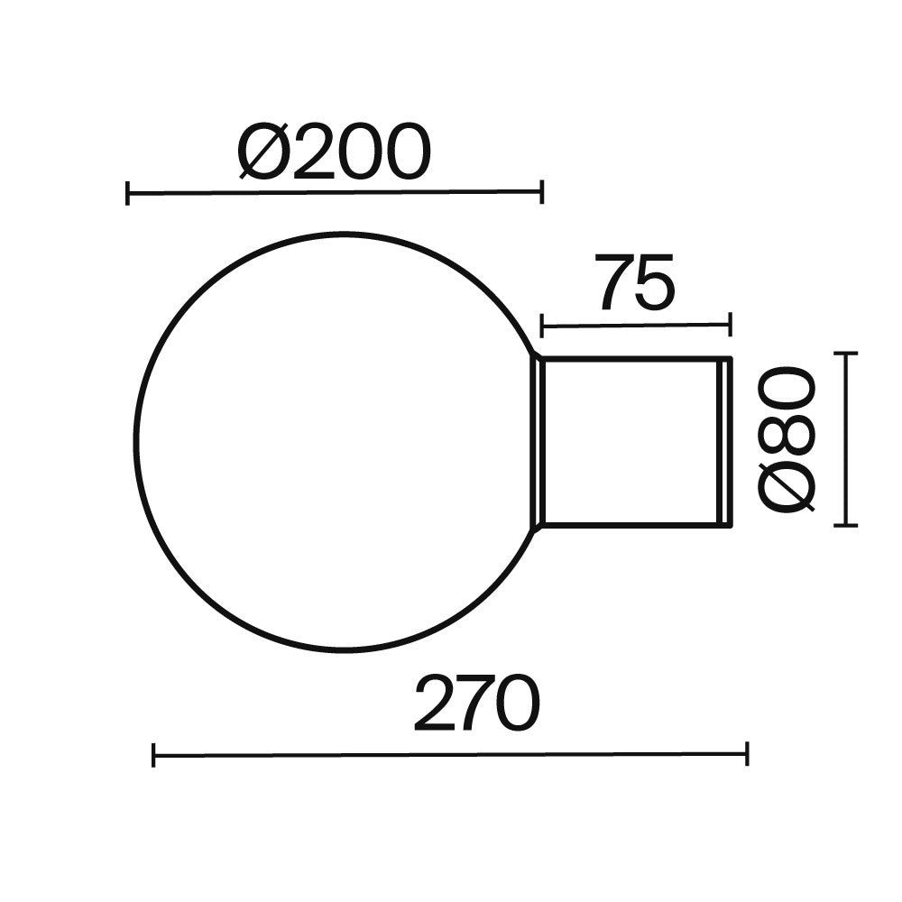 Lampa ścienna Outdoor Bold IP54 1xE27 O598WL-01GR1 | Szary