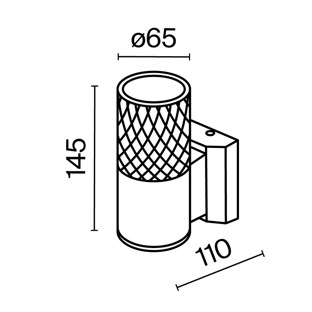Lampa ścienna Outdoor Bowery IP54 1xGU10 O583WL-01B | Czarny